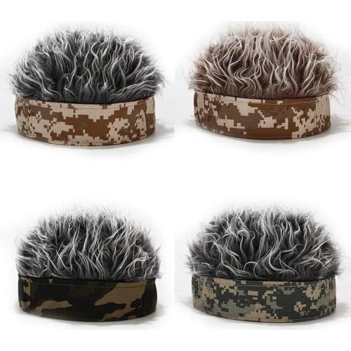 New Skullcap Wig Camouflage Brimless Cap for Women and Men Hip-hop Hat Outdoor Casual Dome Melon Cap Loop Beanie Dockers Cap