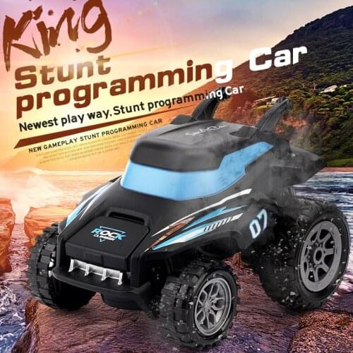 New Childrens Remote Control Car 2.4g Stunt Dump Truck Electric Watch Remote Control Dump Truck Outdoor Interactive Boy Toy