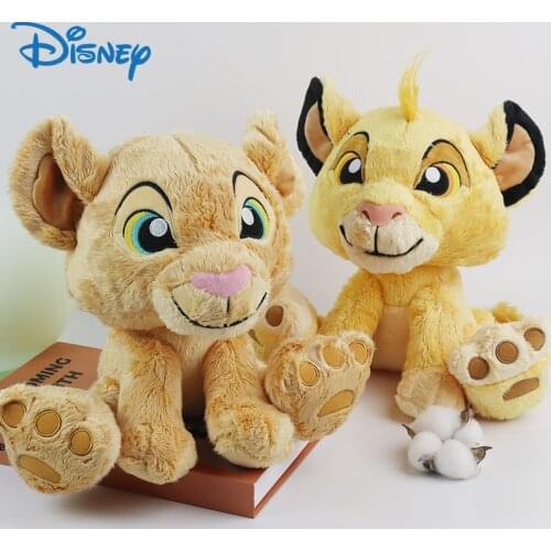 Plush Disney Simba And Nala Cub Stuffed Animals 25cm The Lion King Soft Doll Cute Things For Children Toy Gift To Girlfriend New