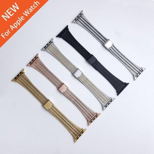 For Apple Watch Band New Milanese Watchband Strap Stainless Steel Metal Bracelet For iWatch Series 1 23456SE 44mm 42mm 40mm 38mm