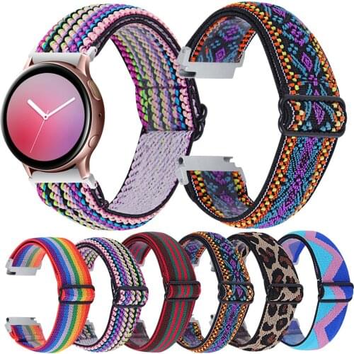 20mm Elastic Strap For Huami Amazfit Bip GTS 1 2 GTR 42mm Bracelet Band Correa For Samsung Galaxy Watch 3 41mm Active 1 2 42mm