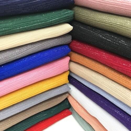 Wrinkled Scarf Shawl Head Cover Plain Silver Chiffon Women Muslim Female Scarves Islam Bufanda 180*70cm 10pcs/lot