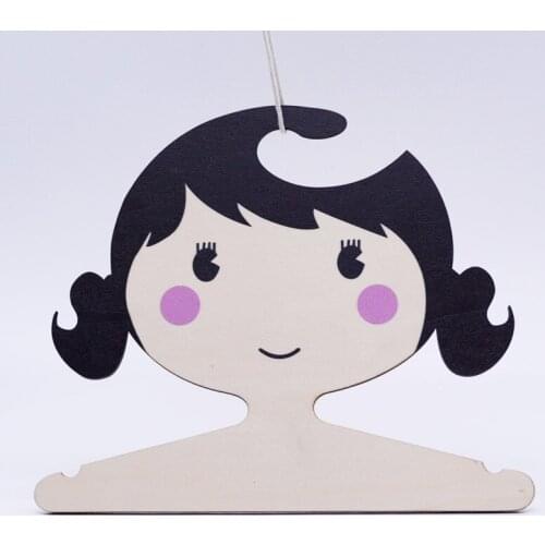 Nordic Creative Wood Girl Hanger Kids Room Wall Decorative Hangers Baby Room Decorations Home Decor Art Crafts Racks Best Gifts