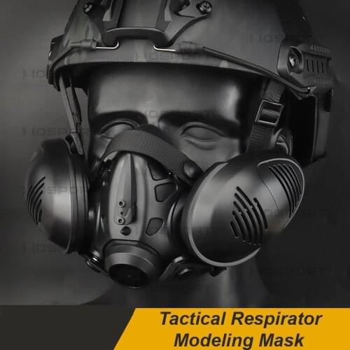 Military Paintball Airsoft CS War Games Outdoor Sports Shooting Hunting Tactical Respirator Mask Two Usages Mask Respirator Bila
