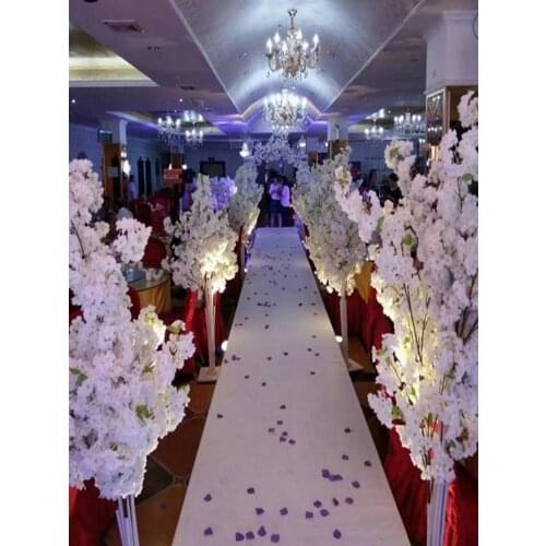 1.5M 5feet Height white Artificial Cherry Blossom Tree Roman Column Road Leads For Wedding Mall Opened Props