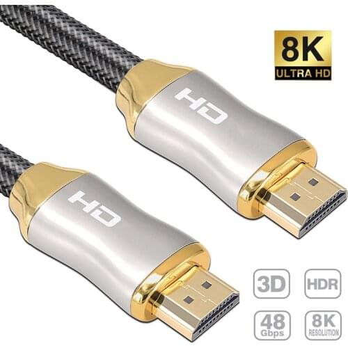 1m 2m 3m 8K HDMI-compatible cable 4K 120HZ UHD HDR 48Gbps V2.1 for Xiaomi Samsung TV PS4 Splitter Switch Audio Video HD Cable