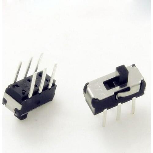 100pcs/Lot MSS22D18 2P2T Toggle Switch DIP 6Pin for DVD
