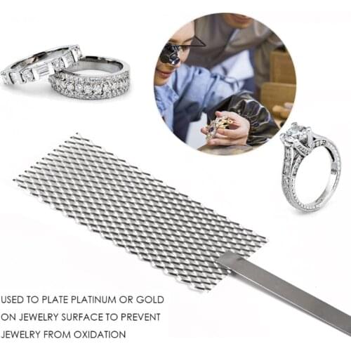 13MC Platinized Titanium Anode Rhodium Jewelry Plating Plater Tools Mesh With Handle