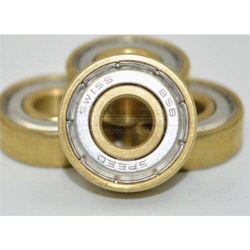 16PCS BSB Golden Skate Bearings High Speed Precise Gold Roller Skates Bearings Skate Chrome Steel 608 8*22*7mm