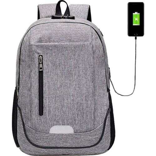 2PCS / LOT Backpack For Teenage Fashion Oxford Designer USB Charging External Business Backbag Anti-theft Men Laptop Backpack