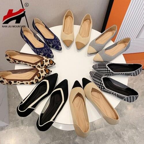 2021 Flat Shoes Women Pointed Single Shoes Latex Insole Asakuchi High Quality Casual Shoes