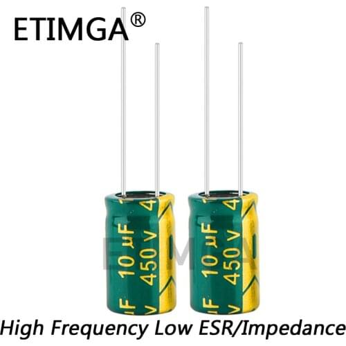 3pcs/lot 450v 10uf 450v10UF aluminum electrolytic capacitor size 10*17 20