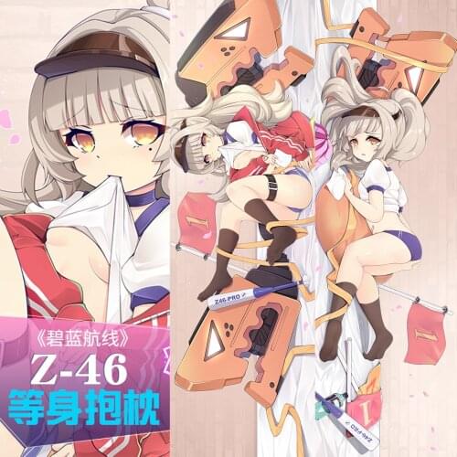 Anime Azur Lane Z46 Sportswear Dakimakura 2WAY Hugging Body Pillow Case Cosplay Japanese Game Otaku Pillow Cushion Cover