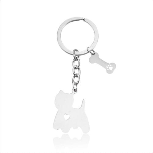 Spitz pendant keychain with bone