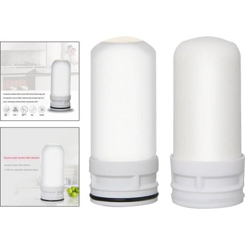 Household Faucet Water Filter Cartridge Replacements for Kitchen Sink White 95x40.5mm