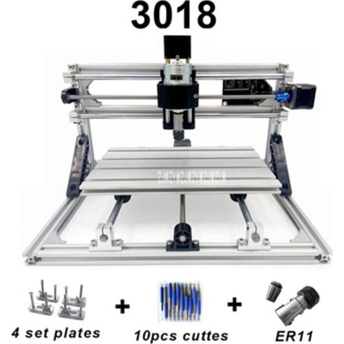 CNC3018 Engraving Machine Wood Router DIY Woodwork Tools Mini Milling Machine CNC Engraving Machine 110V-220V 100W (300*180mm)