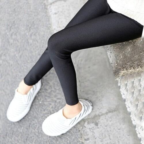 Spring and Autumn Children PANTS LEGGINGS Gloss Girls Thin Black and White Pink Leggings