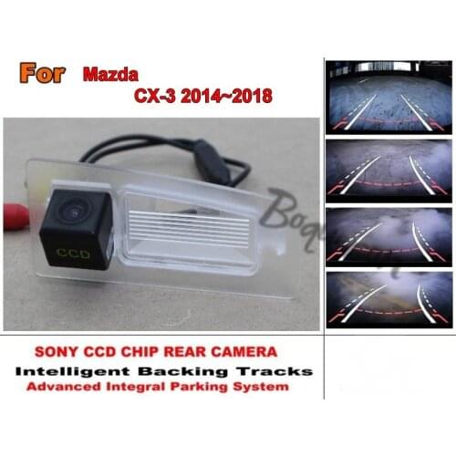 For Mazda CX-3 CX 3 CX3 2014~2018 HD CCD Intelligent Dynamic / Smart Tracks Chip Camera Parking Car Rear View Camera