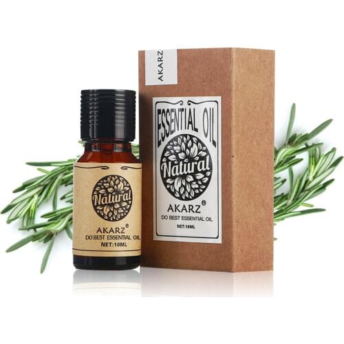 AKARZ Famous brand natural Rosemary essential oil Hair growth Refreshing Firming skin Enhance memory Control mood Rosemary oil