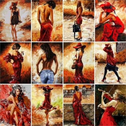 Evershine Diamond Embroidery Woman Cross Stitch 5D DIY Diamond Painting Portrait Rhinestones Mosaic Full Layout Wall Decoration