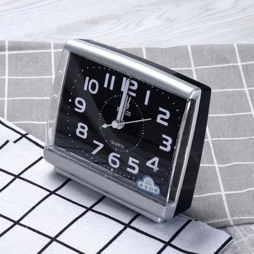 Square Plastic Alarm Clock Student Bedside Silent Snooze Alarm Clock For Kids Bedroom Decor Home Decor Desktop Table Clock Gift