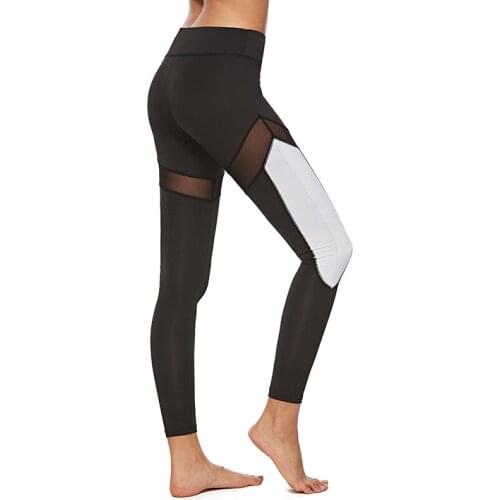 Black Mesh Leggings Women Yoga Pants Femme Casual Sport Pant Gothic Insert Mesh Design Push Up Gym Legging Sweatpant Capris