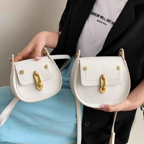NEW Mini Crossbody Bags for Women Ladies Shoulder Bag PU Solid Color Buckle Travel Flap Bags Messenger Bag Small Square Handbag