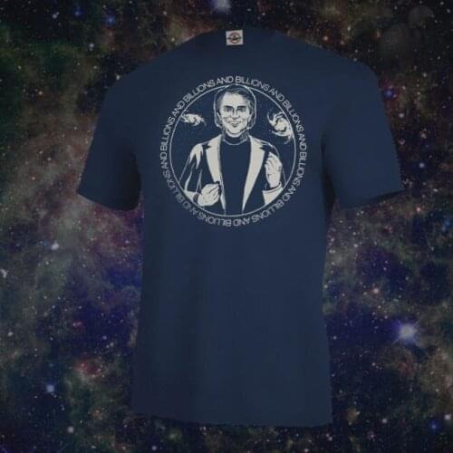 Fashion Men Free Shipping Billions and Billions of Stars CARL SAGAN SHIRT, Space Science Cosmos Astronomy Summer Tee Shirt