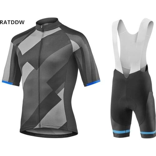 RATDDW Mens Cycling Clothing and bib shorts Kits Ropa Ciclismo Cycling Jersey Cycle Jersey Quick Dry Bike Clothes