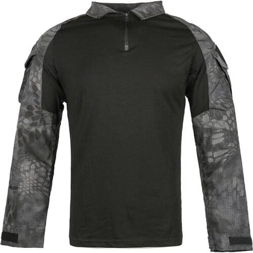 Male Camouflage T-shirts Army Combat Tactical T Shirt Military Men Long Sleeve T-Shirts Quick-drying Tops
