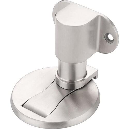 Adjustable Door Holder Stainless Steel Magnetic Door Stopper Non-punch Sticker Water-proof Door Stop Furniture Door Hardware