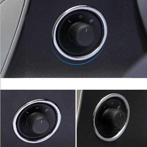 ABS Chrome decorative circle cool rearview mirror knob sequins For Chevrolet hatchback Cruze sedan Sonic Opel astra mokka Car