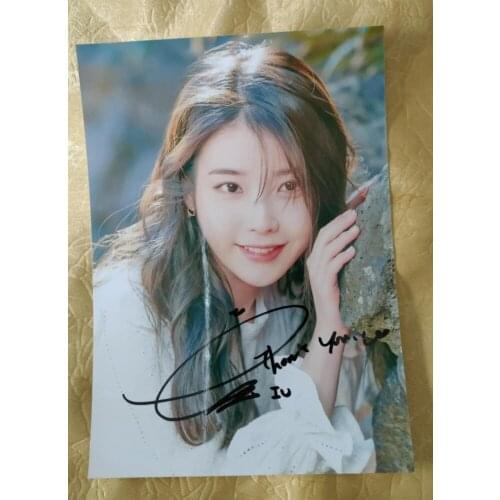 Hand signed IU Lee Ji Eun autographed photo 5*7 inches K-POP 102020G