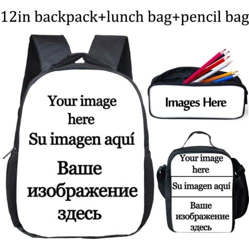 Customize Your Image Backpack for Teen Boys Girls Cool Cartoon Kids School Bagpack Primary Student Children Bookbags Mochila
