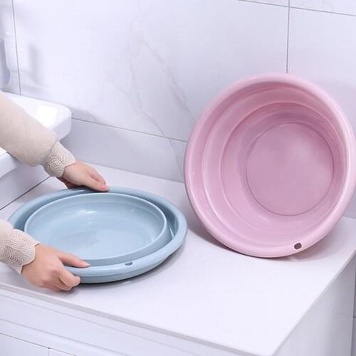 Silicone Portable Folding Plastic Collapsible Wash Basin Bowl Collapsible Bucket/ Dish Save Space Camping Travel Supply