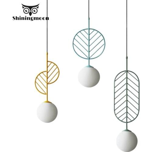 Modern Glass LED Pendant Lights Nordic Art Loft Living Room Pendant Lamp Home Decor Kitchen Hanging Lamp Bedroom Light Fixtures