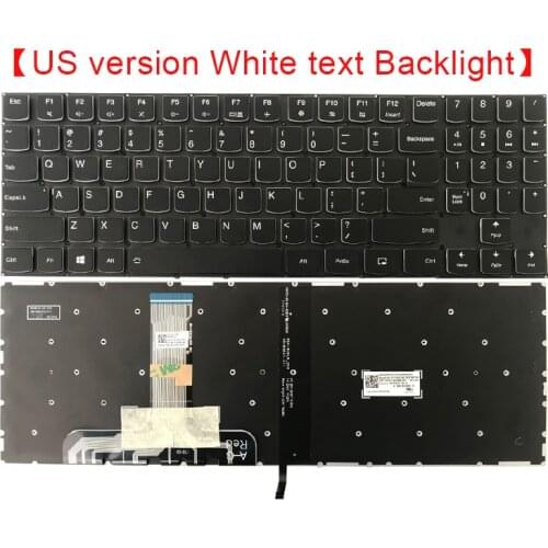 US New Keyboard for Lenovo Legion Y530-15ICH Y7000P-1060 Y540-15IRH Y7000-2019 Y540-17IRH Y540-17IRH-PG0 White backlit crystal
