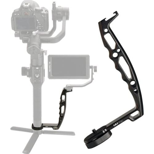 Ulanzi DSLR Stabilizer L-Type Bracket Stand Handle Grip with Hot Shoe Applicable Monitor for Zhiyun Crane 2 DJI Ronin S Weebill