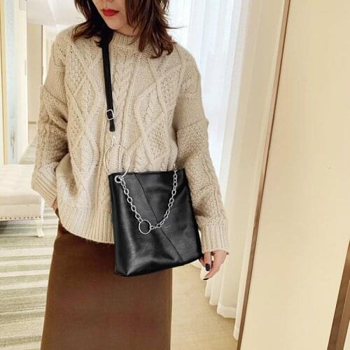 Bucket Shoulder Bag Women Travel Bags Leather Pu chain Bag Female Luxury Handbags Women Bags Designer Sac A Main Femme