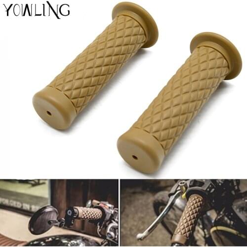 Vintage 1pair Universal Rubber 7/8'' Motorbike Handle Hand Bar Motocross Gel Handlebar Grips Practical Motorcycle Hand Pro Grips