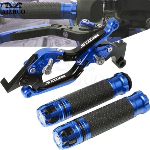 Motorcycle Brake Clutch Lever Extendable+Hand Grips Handlebar For BMW S1000RR S1000 RR S 1000RR S 1000 RR 2015 2016 2017 2018