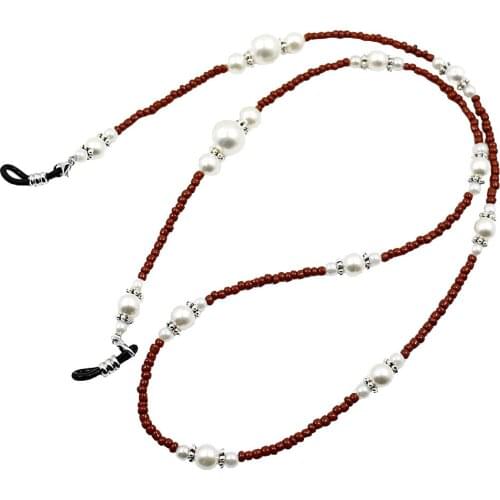 Faux Pearl Beads Glasses Chain Eyeglass Holder Spectacle Sunglass Cord 74cm