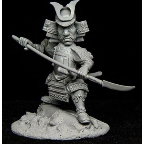 1/32 Scale Unpainted Resin Figure Samurai with Naginata GK figure