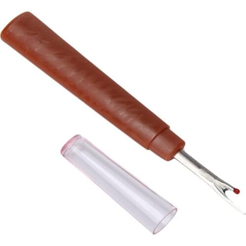 1 Piece Seam Ripper Stitch Thread Unpicker with Plastic Handle and Cover for