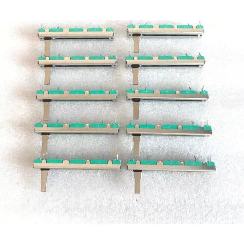 10pcs For behringer 626 Fader / For behringer DX626 Mixer Volume Putter Slide Potentiometer Fader A10Kx2