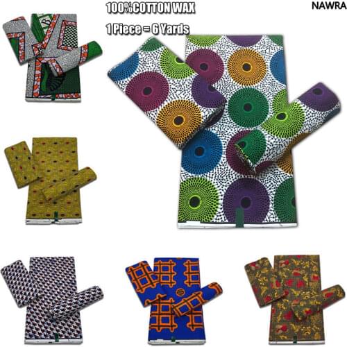 100% cotton Veritable Original Ankara African Real wax Prints Fabric Ghana Wax High Quality Nigeria Batik Wax Fabric 6yards XE02