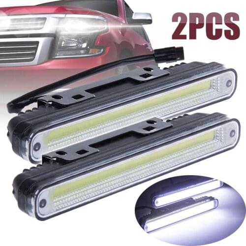 New 2pcs Car COB LED DRL Driving Light Fog Lamp 6000K White Waterproof