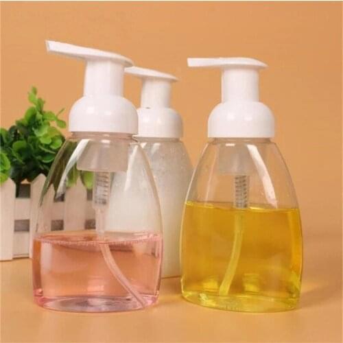 3pcs 300ml Transparent Foam Pump Bottle Hand Sanitizer Dispenser Filled with Plastic Foam Soap Dispenser for kitchen Bathroom