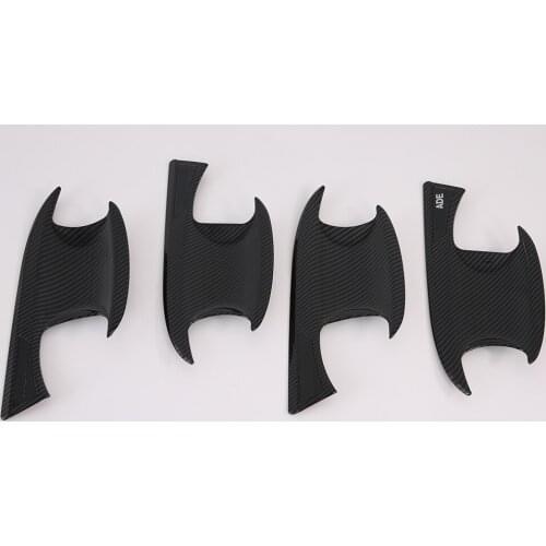 Car Accessories Exterior Decorative ABS Chrome Black Silver Door Handle Bowl Cover For 2019 Palisade