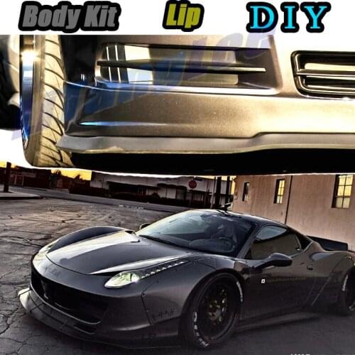 Car Bumper Lip Front Spoiler Skirt Deflector For Ferrari 458 Italia 2009~2015 Tune Car Modified Body Kit VIP Hella Flush Lips